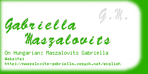 gabriella maszalovits business card